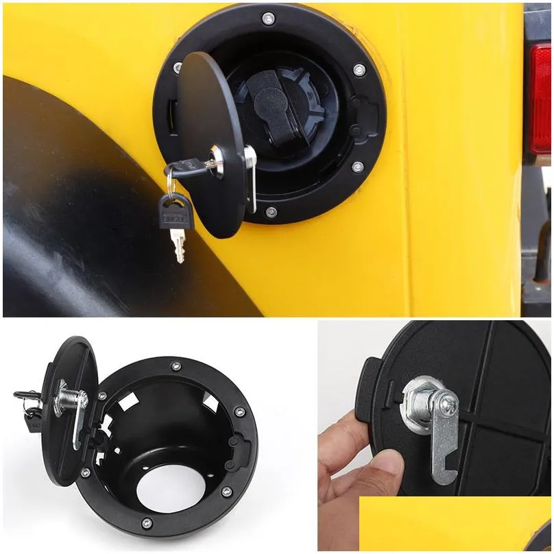 Tank Covers Gas Cap Fuel Tank Er Decoration For Jeep Wrangler Tj 1997-2006 Second Generation High Quality Exterior Accessories Drop De Dhbwd