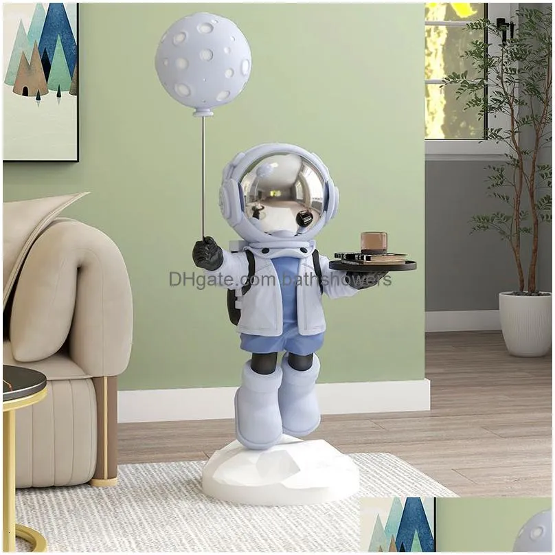 decorative objects figurines 80cm room statue living floor astronaut art sculpture modern nordic home ation accessories craft 221231