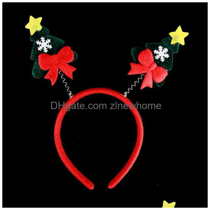 christmas decorations headbands reindeer antlers hairband xmas kids baby hairhoop party decor headwear hair accessories gift navidad