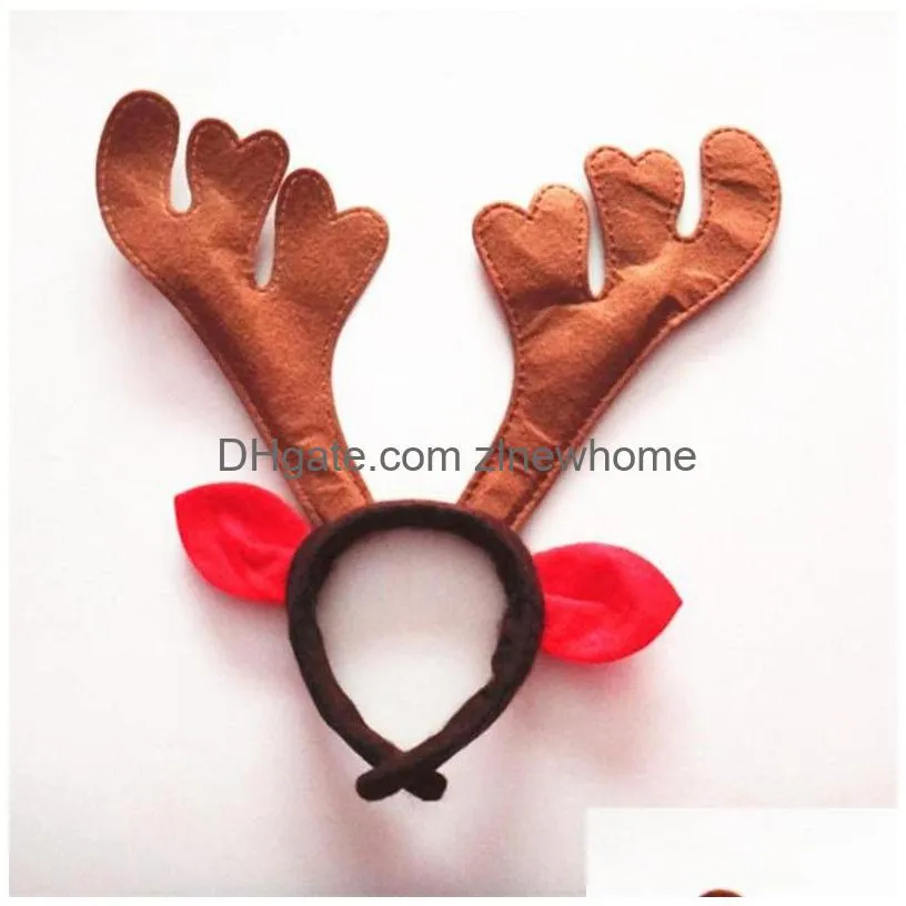 antlers costume headband xmas party santa reindeer elk headwear hair hat christmas cap xmas kids gift