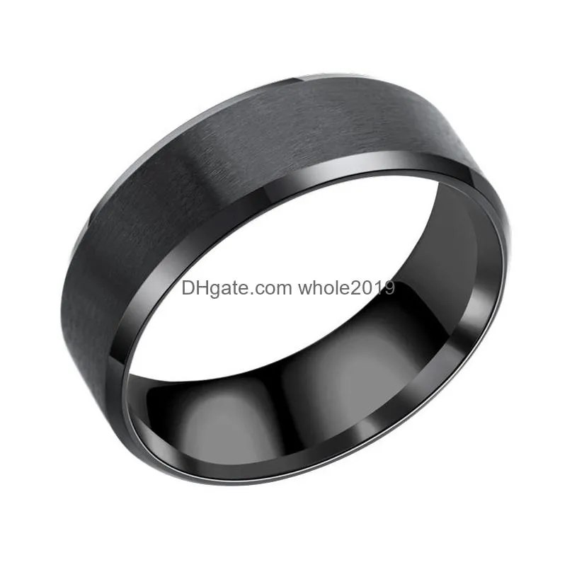 316L Stainless Steel Ring for Men Women Gold Silver Black Frosted Titanium Rings Promotion Jewelry Gift Party Wedding Anniversary Accessory