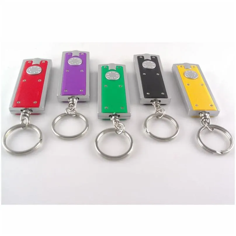 Party Favor Led Keychain Light Type Key Chain Lights Keyring Creative Gifts Mini Flashlight Keychains Home Garden Festive Party Suppli Dht3M