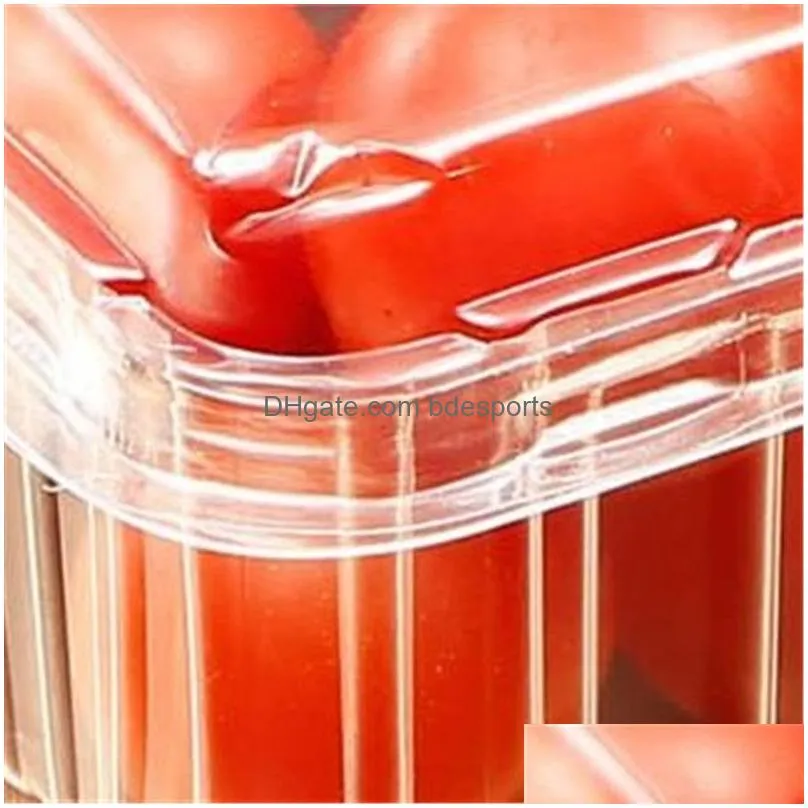 Square Disposable Fruit Vegetable Box Food Package Takeaway Plastic Fast Food Fruit Salad With Lid yq2098