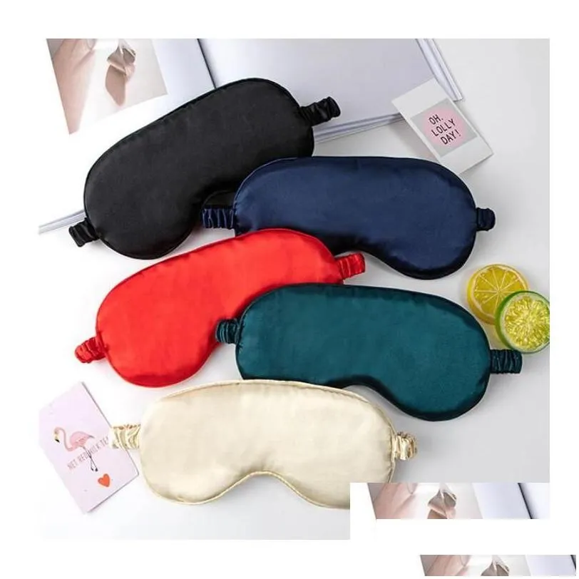 other home garden double-sided simation silk eye mask sleep breathable shade and cold compress travel airline relaxation gods whol