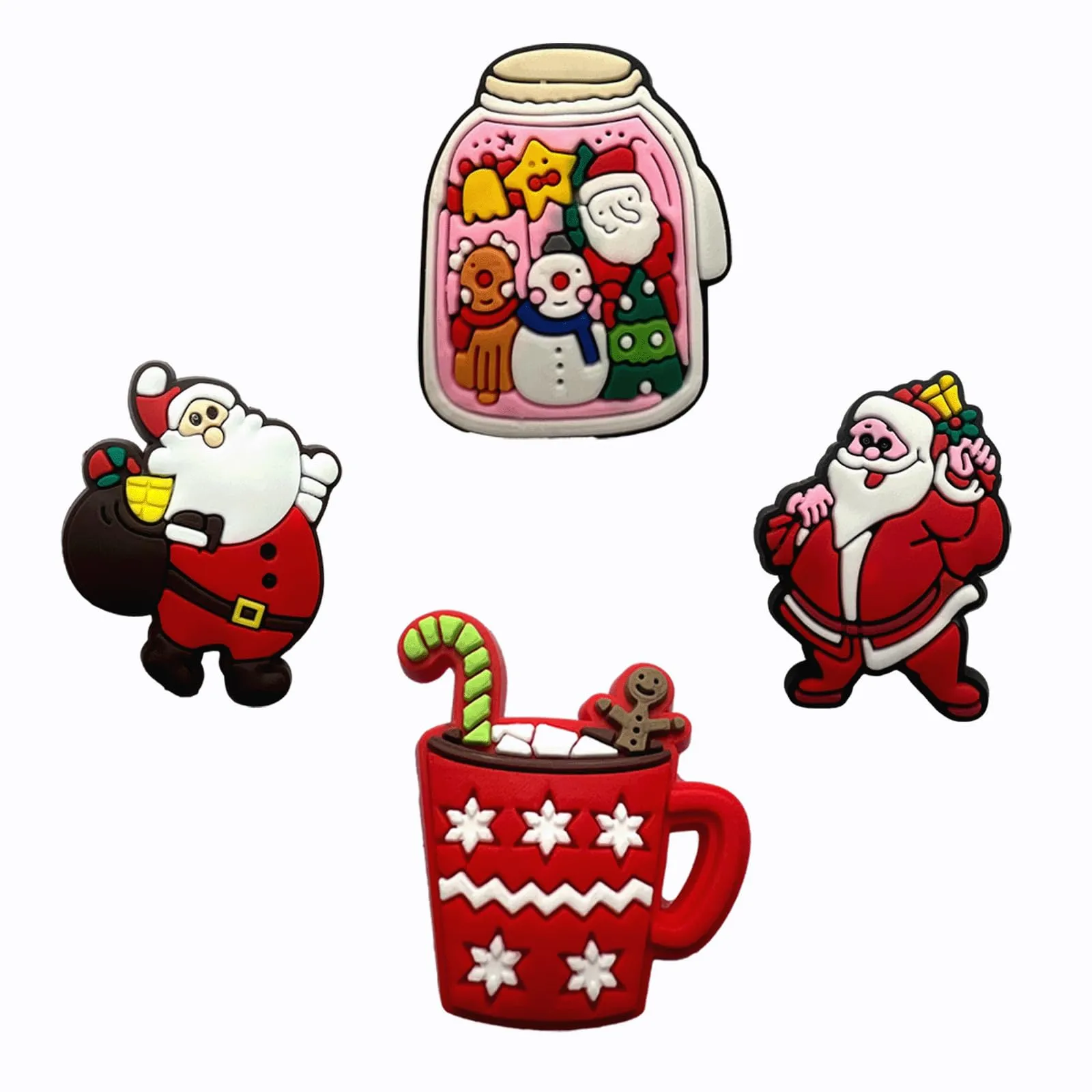 christmas clog charms for girls boys cute cartoon clog charms for kids teens diy sandals bracelets shoe decoration charms for birthday festival party favors
