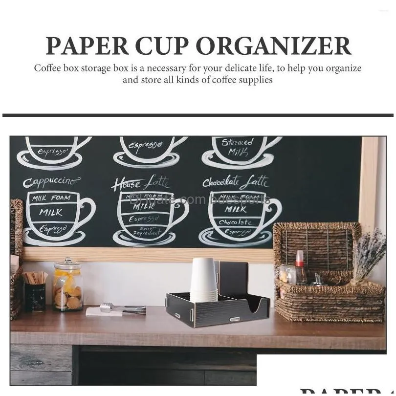 Storage Bottles Coffee Organizer Tea Cup Holder Bag Condiment Packet Bar Box Paper Station Dispensercountertop Bin Accessories Cups