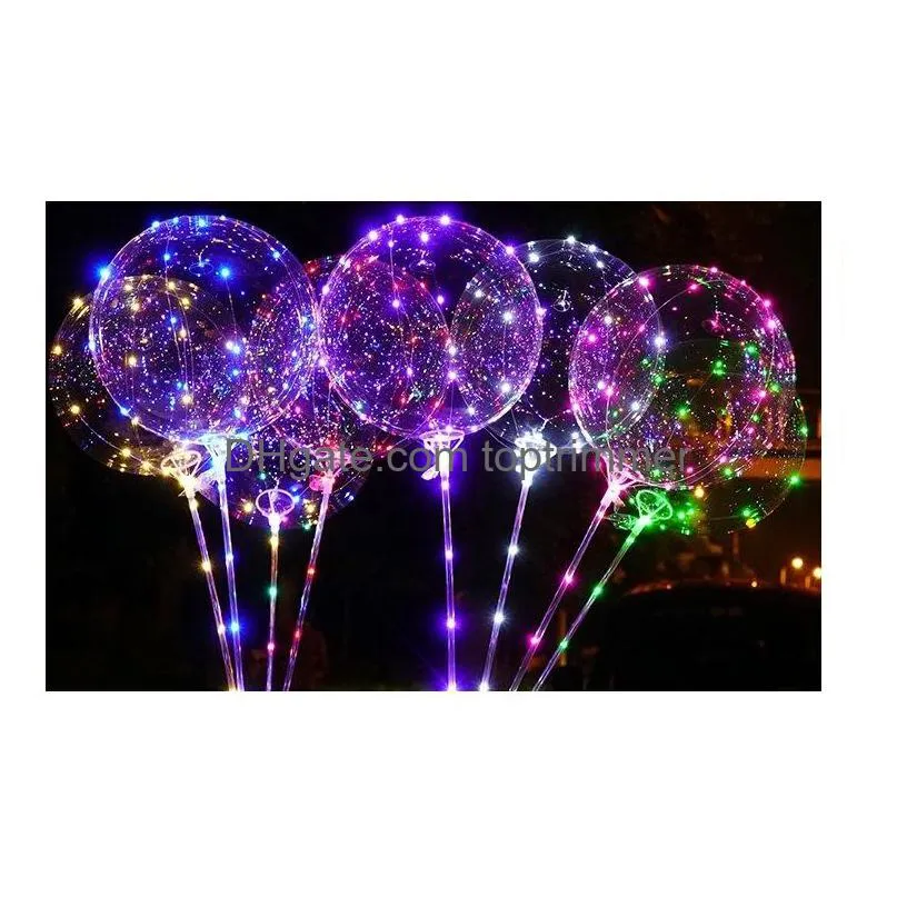 led bobo balloon  string balloon light party decor for christmas halloween birthday balloons