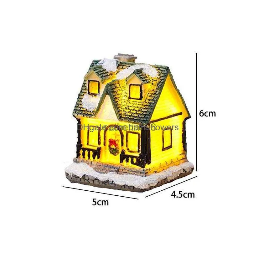 christmas light house village christmas decorations for home xmas gifts christmas ornaments new year 2023 natale navidad noel l230621
