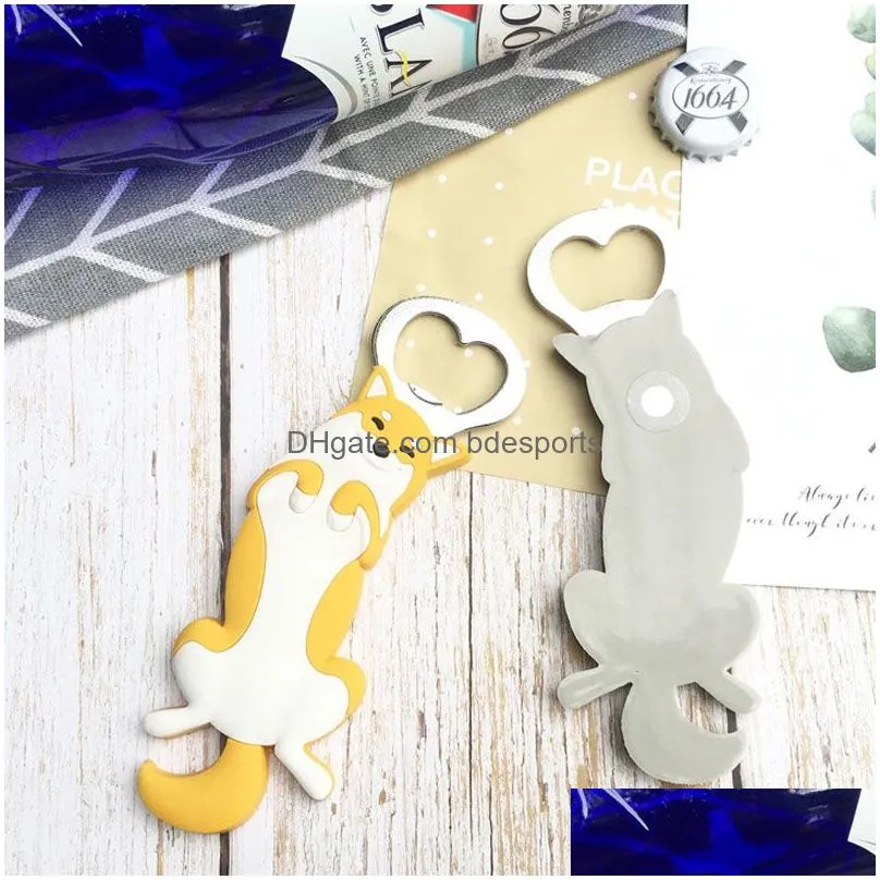 Cute Cartoon Animal Beer Bottle Opener Can Remover Fridge Magnet For Kids Message Holder Home Decor ZC1967