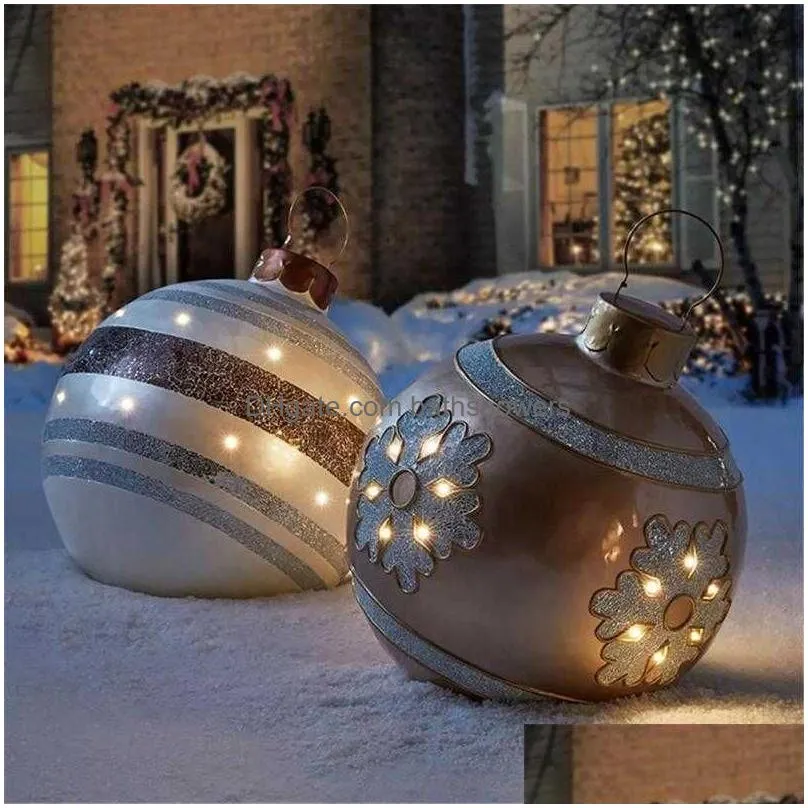 christmas decorations 60cm christmas decor pvc balls inflatable ball toy  christmas tree outdoor 2022 new year decorations toy ballno light