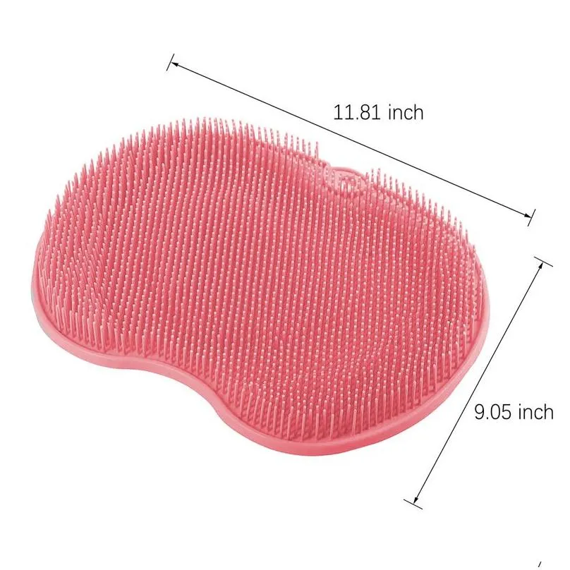 Other Bath & Toilet Supplies Exfoliating Shower Mas Scraper Bathroom Non-Slip Bath Mat Back Brush Sile Foot Wash Body Cleaning Bathing Dhjcn