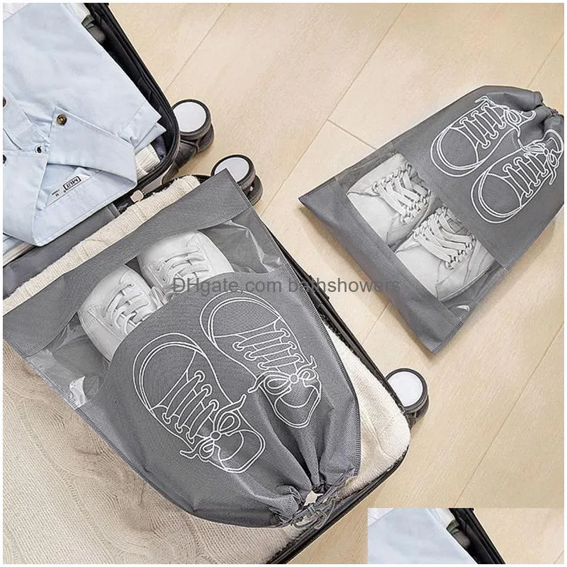 other housekeeping organization 10 5pcs shoes storage bags closet organizer non woven travel portable waterproof pocket clothing classified hanging