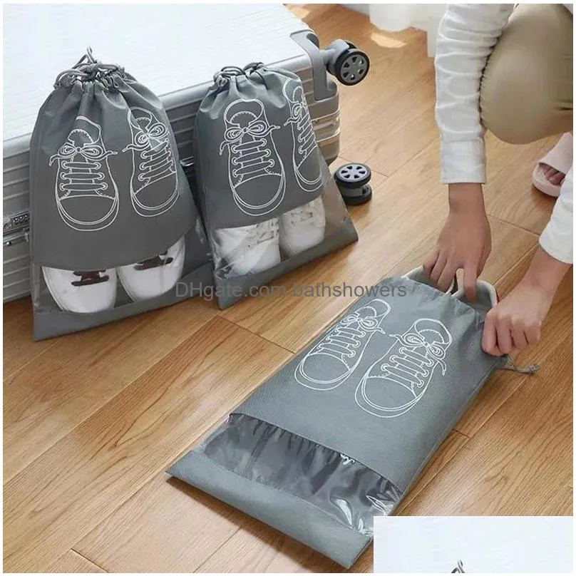 other housekeeping organization 10 5pcs shoes storage bags closet organizer non woven travel portable waterproof pocket clothing classified hanging