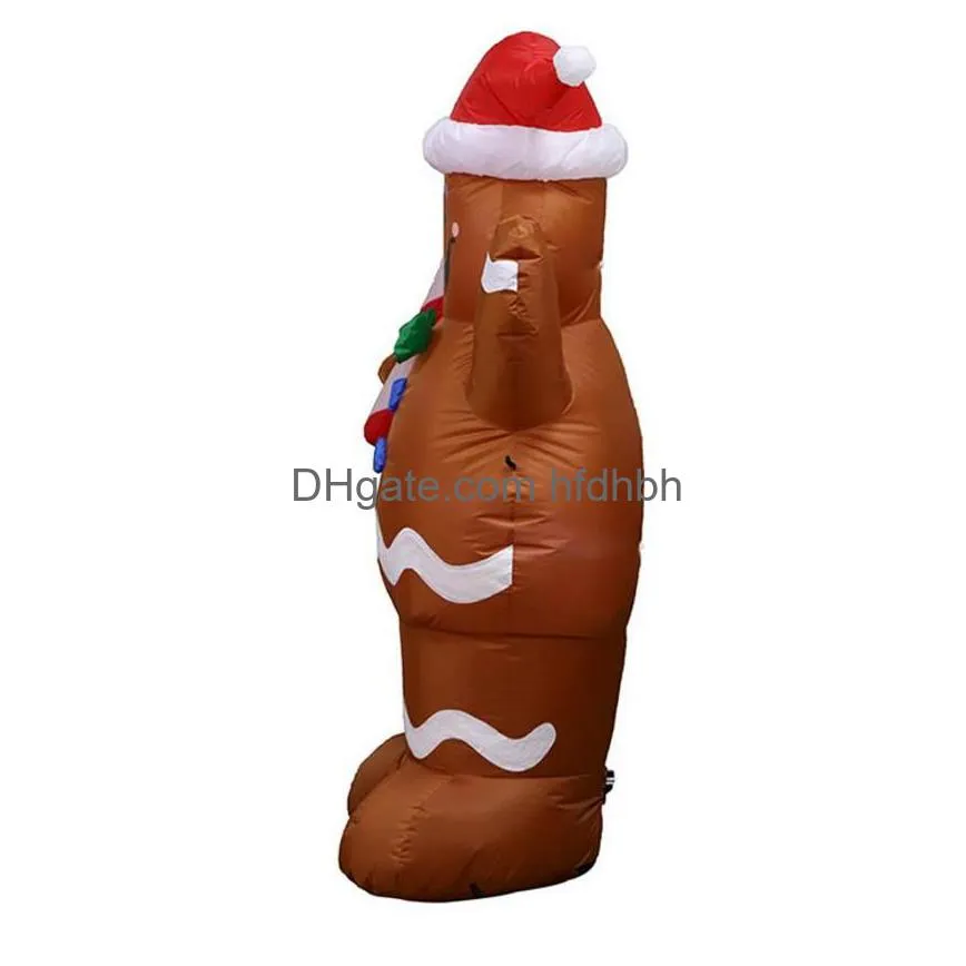 Novelty Lighting Santa Claus Gingerbread Man Christmas Inflatables Indoor And Outdoor Decoration With Led Lights Blow Up Lighted Yar Dhiuy