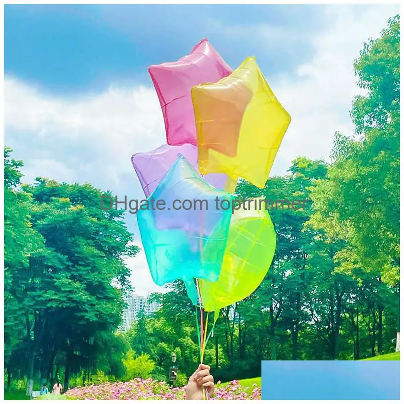 18inch heart star shaped balloons 2023 wedding birthday valentine`s day love balls house garden decoration baby shower gifts party supplies clear balloon