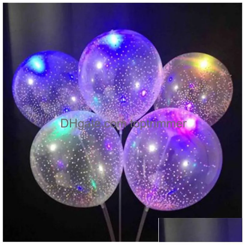 led luminous balloon transparent clear bobo balls led balloons heart letters print valentine`s day gifts party wedding decor toys