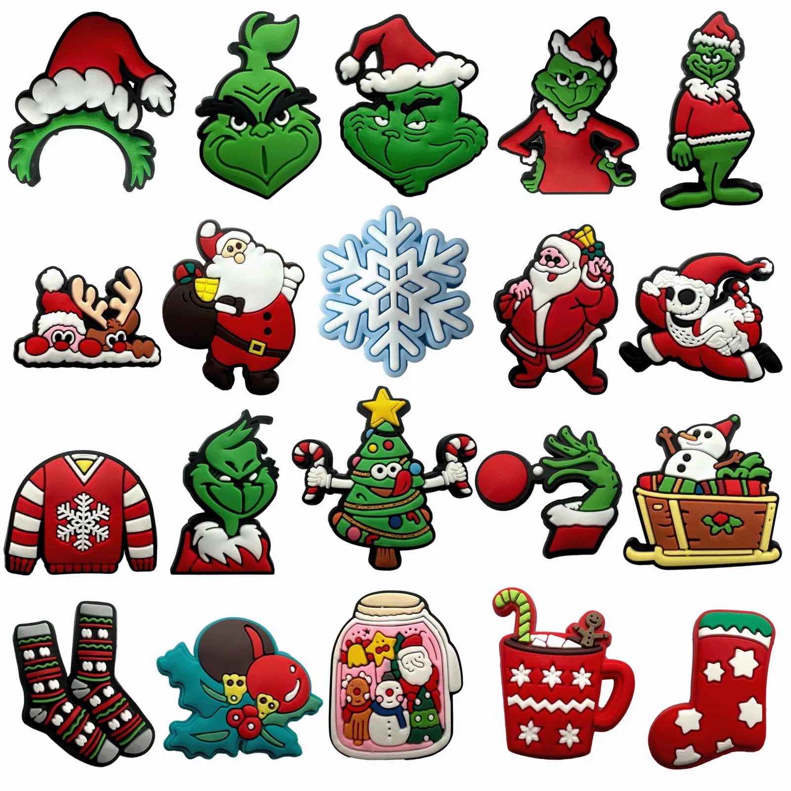 christmas shoes decoration charms for clog clog decoration cartoon charms accessories for boy girl kids adult men women party holiday gifts