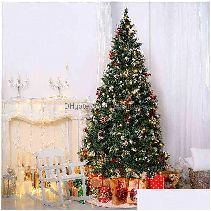 1.8m christmas tree with led string light artificial christmas trees christmas decorations for home navidad 2021 (with eu plug ) g0911