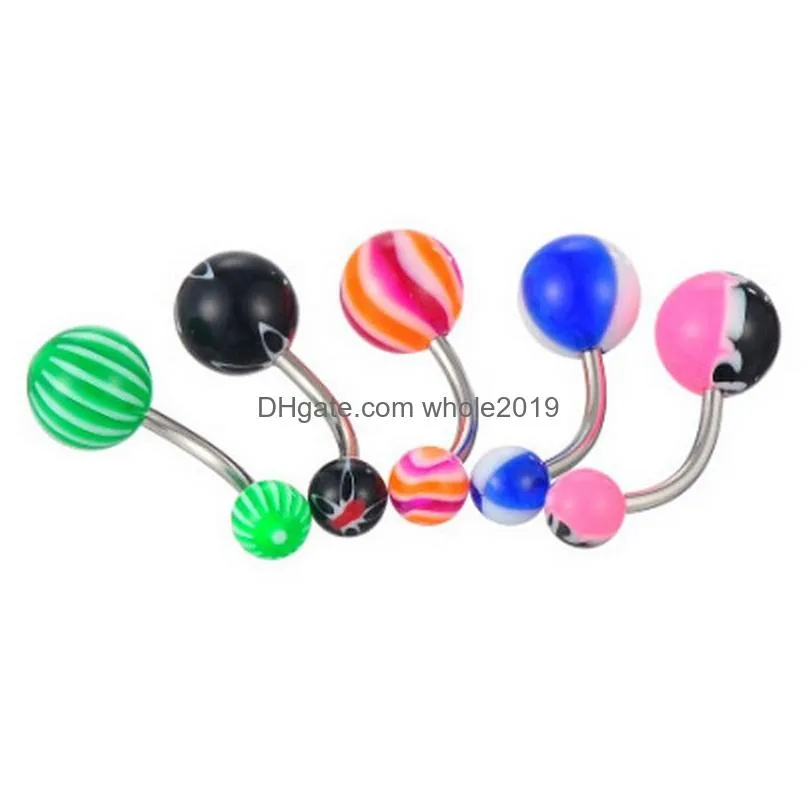 Wholesale Promotion 110PCS Mixed Models/Colors Body Jewelry Set Resin Eyebrow Navel Belly Lip Tongue Nose Piercing Bar Rings