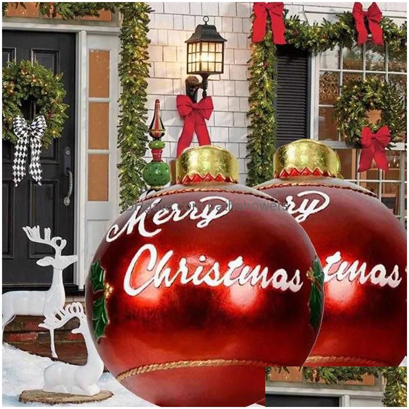 gift christmas decorations 60cm large year pvc balls tree new xmas hristmas for home outdoor inflatable toys 2022 g220925