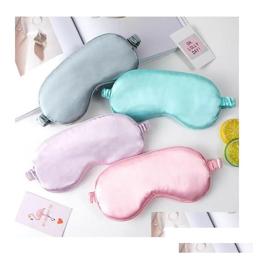 other home garden double-sided simation silk eye mask sleep breathable shade and cold compress travel airline relaxation gods whol