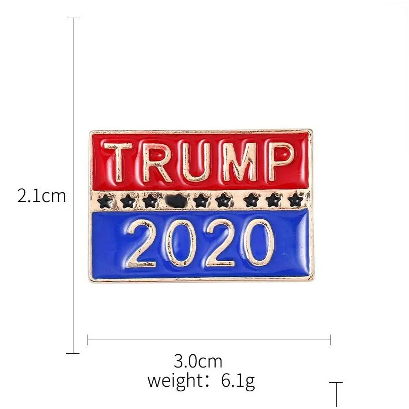 Party Decoration 2024 Trump Brooch Party Decoration American Patriotic Republican Campaign Pin Commemorative Home Garden Festive Party Dhhca