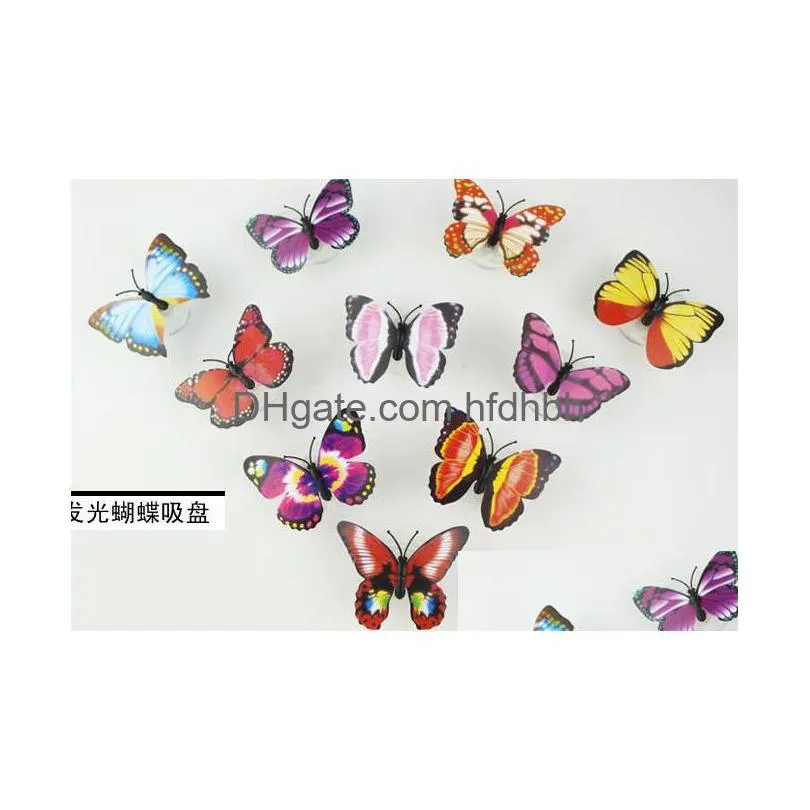 Novelty Lighting 7 Color Changing Butterfly Night Led Lights Lamp Christmas Party Home Room Decor Halloween Decoration Drop Delivery Dhjpn