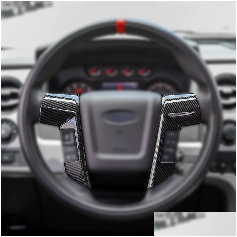 Other Interior Accessories Abs Car Steering Wheel Decoration Er For Ford F150 Raptor 2009 2010 2011 2012 2013 2014 Interior Accessorie Dhewf