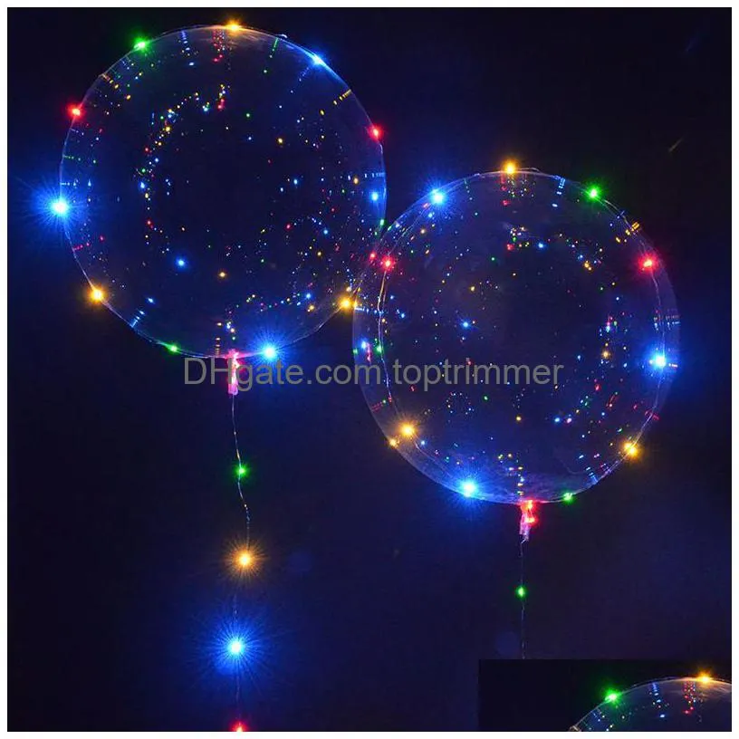 led balloons night light up toys clear balloon  string lights flasher transparent bobo balls balloon party decoration cca11729-a