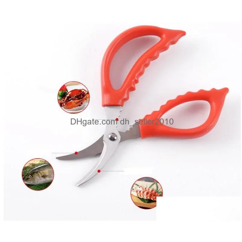 15cm(6.2``) Lobster Cracker Shrimp Crab Seafood Scissor Shear Snip Shell Kitchen Tool Prawn Peeler Deveiner Crack SN030