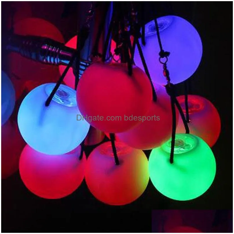 POI LED Luminous Throw Balls Diameter 8cm for Belly Dance Stage Performance Talent Show Hand Props Gradient Change Color ZA5949