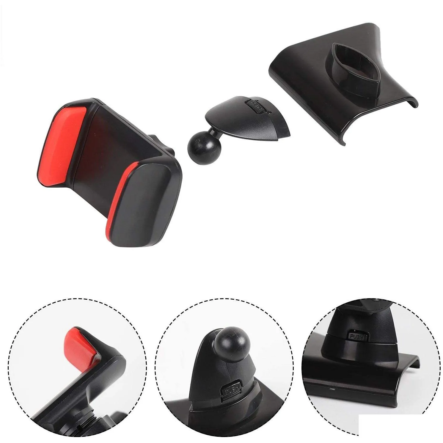 Other Interior Accessories Abs Car Center Console Phone Holder Cellphone Mount For Jeep Wrangler Jl Jt Add Interior Accessories Drop D Dhgmb