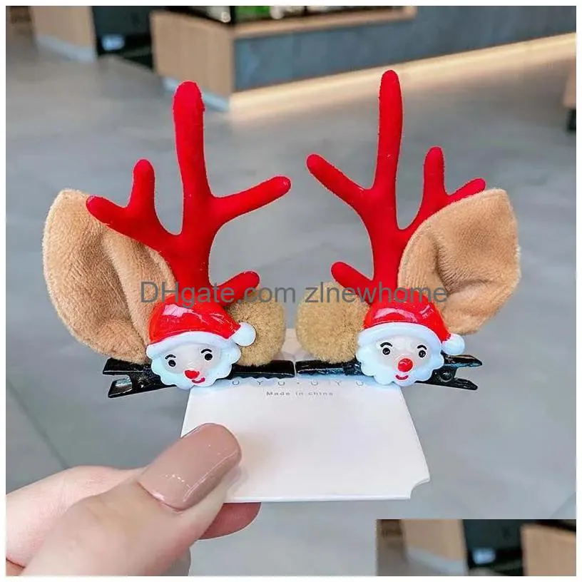 christmas decoration headwear elk horn hair clip children`s hair accessories hoop fy4340 au17