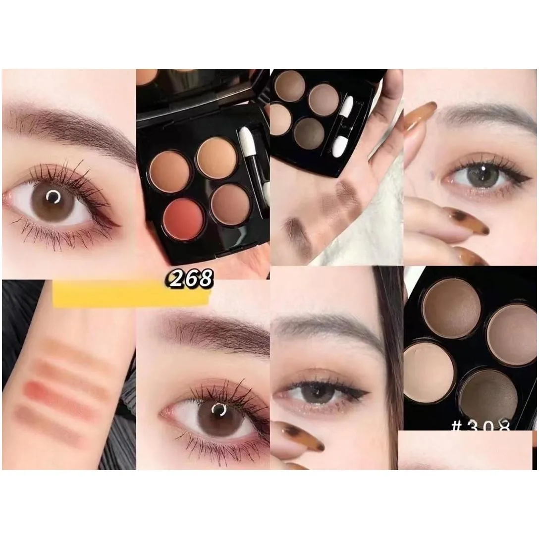 brand 4 colors natural matte eye shadow waterproof palette shimmer eyeshadow 