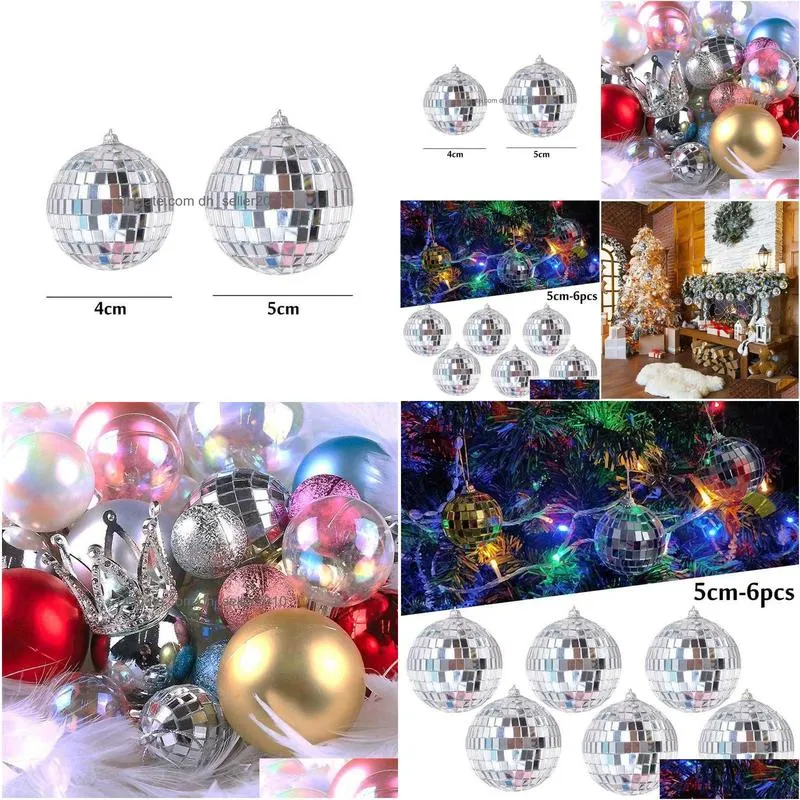 4/5cm Reflective Glass Rotating Mirror Ball For Disco DJ Mirror Reflection Glass Ball Light For Christmas Birthday Party Wedding