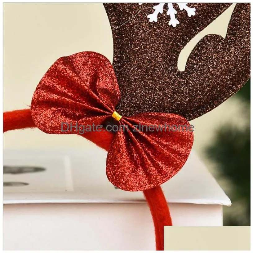 christmas decorations 1pcs headbands elk santa hairband ornament kids adult headwear year birthday party favors supplies