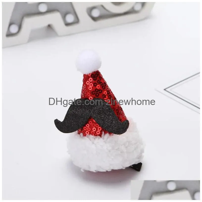 christmas decorations creative hats hairbands santa beard head band xmas sequins headwear noel gift for girls merry happy year 231017