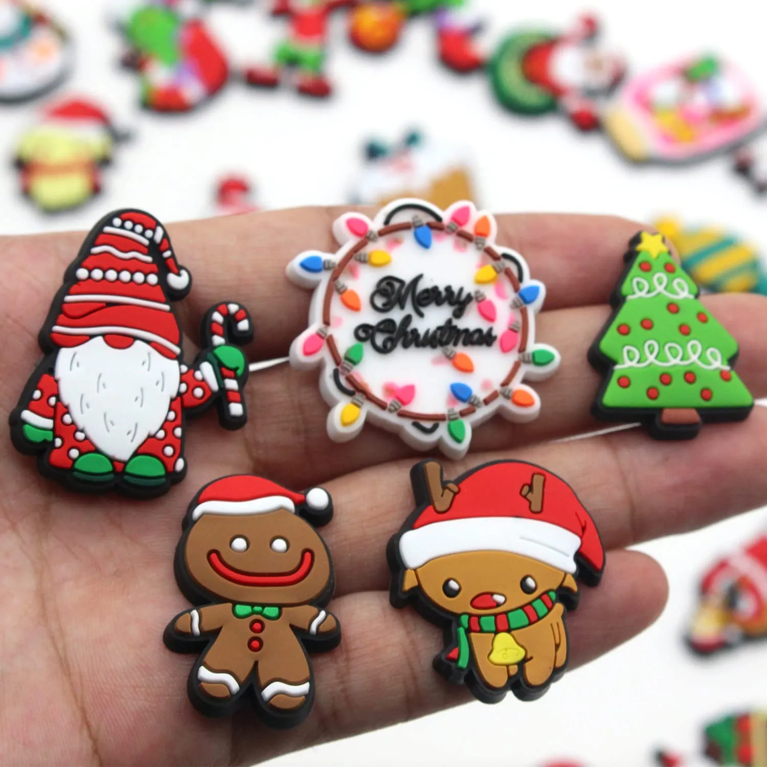 cartoon holiday theme shoe charms pvc cute shoe decoration for diy clog sandals bracelets kid girls boy teen party favor gifts