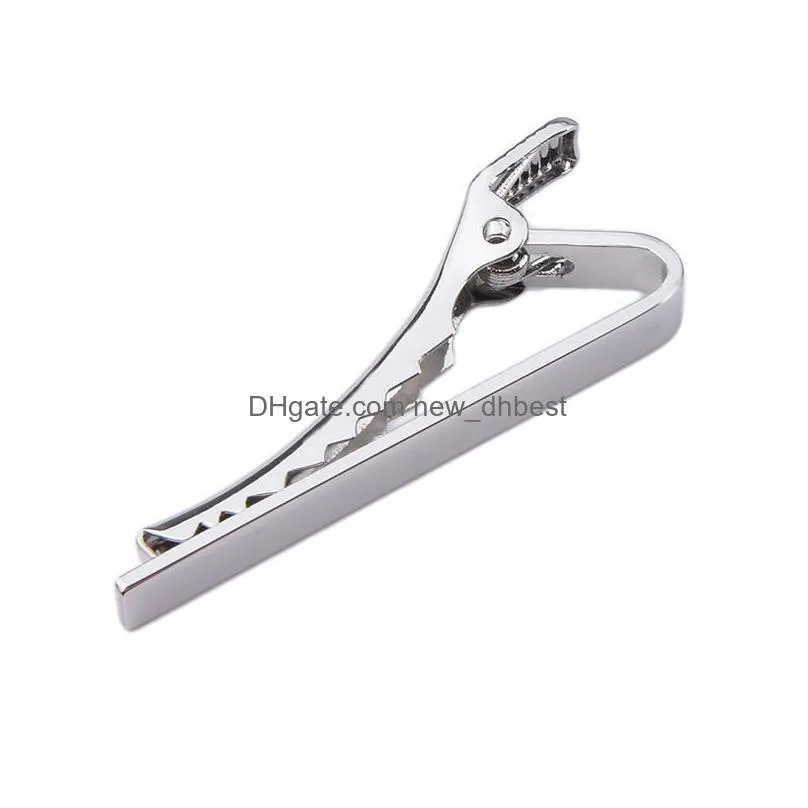 Classic Men Tie Pin Clips of Casual Style Tie Clip Fashion Jewelry For Male Exquisite Wedding Tie Bar Silver And Golden Color