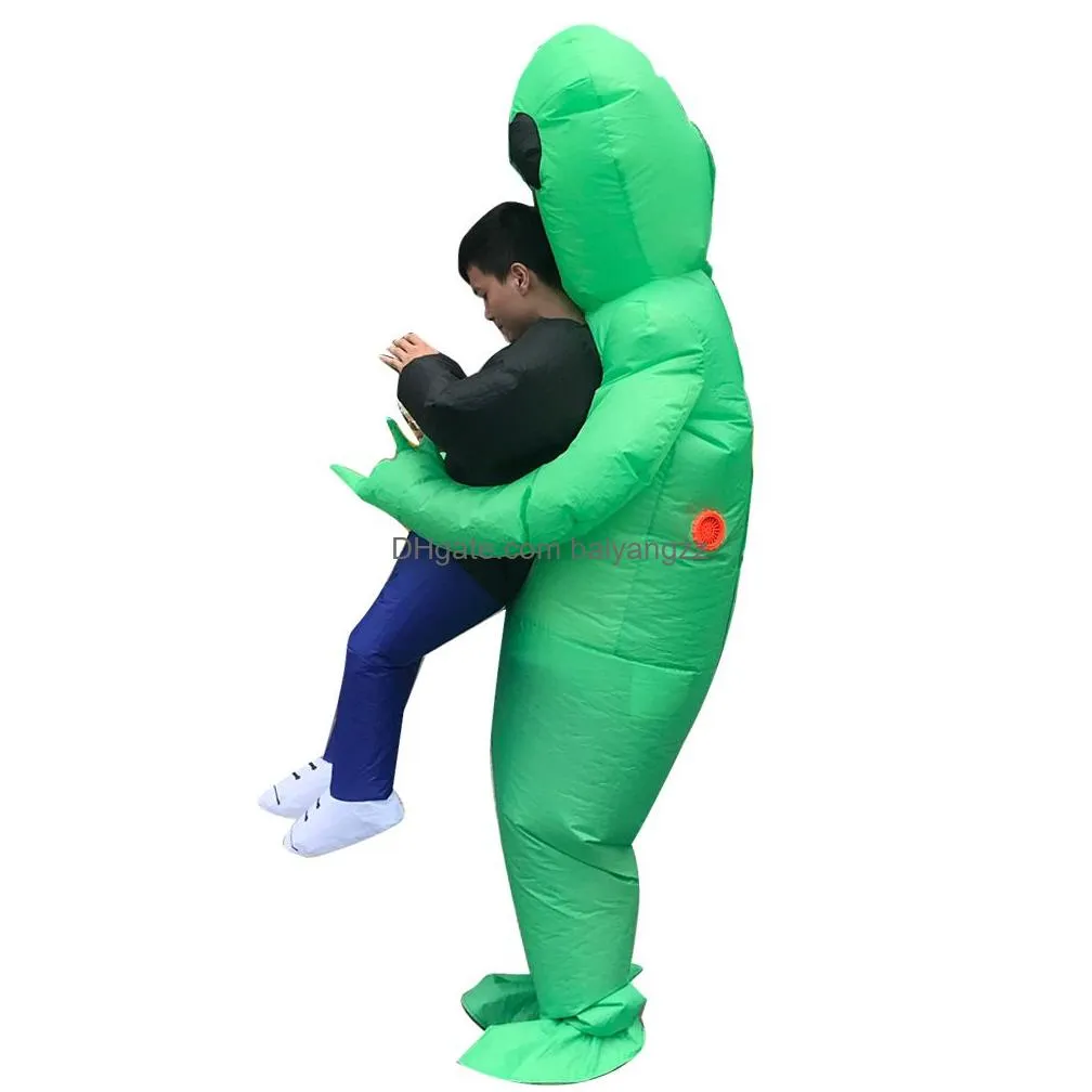 halloween men women funny kidnapped by aliens cosply costumes male female party mascot costumes inflatable clothing