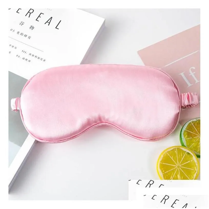 other home garden double-sided simation silk eye mask sleep breathable shade and cold compress travel airline relaxation gods whol