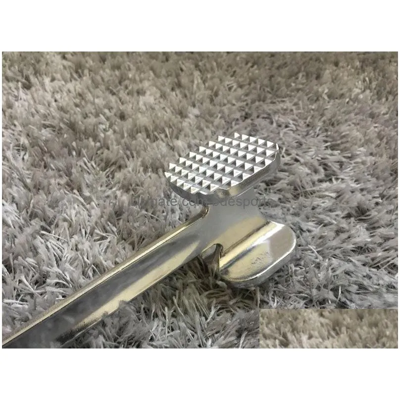 Professional Tenderizer Aluminium Metal Meat Mallet Pounders Steak Beef Chicken Hammer Kitchen Tool Fast Shipping QW9776