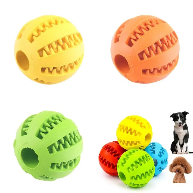 Dog Toys & Chews Dog Treat Toy Ball Funny Interactive Elasticity Pet Chew Dogs Tooth Clean Balls Of Food Extra-Tough Rubber 7Cm 5Cmthe Dh6Pu