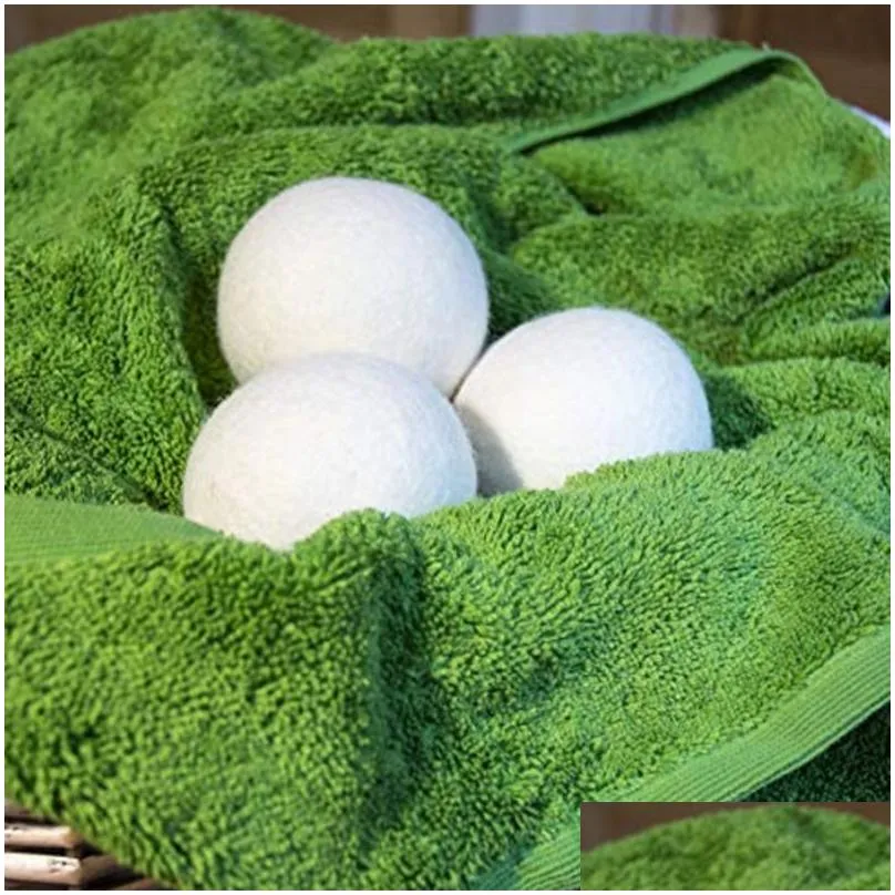 Other Laundry Products Reusable Wool Dryer Balls Premium Laundry Products Natural Fabric Softener Static Reduces Helps Dry Laundrys Qu Dhhql