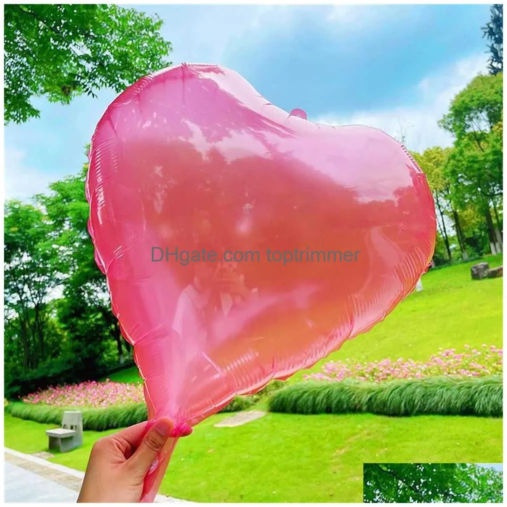 18inch heart star shaped balloons 2023 wedding birthday valentine`s day love balls house garden decoration baby shower gifts party supplies clear balloon