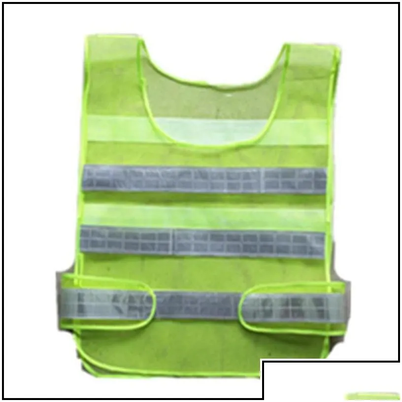 wholesale reflective safety supply high visibility reflective vest safety clothing hollow grid vests warning working construction drop deliver