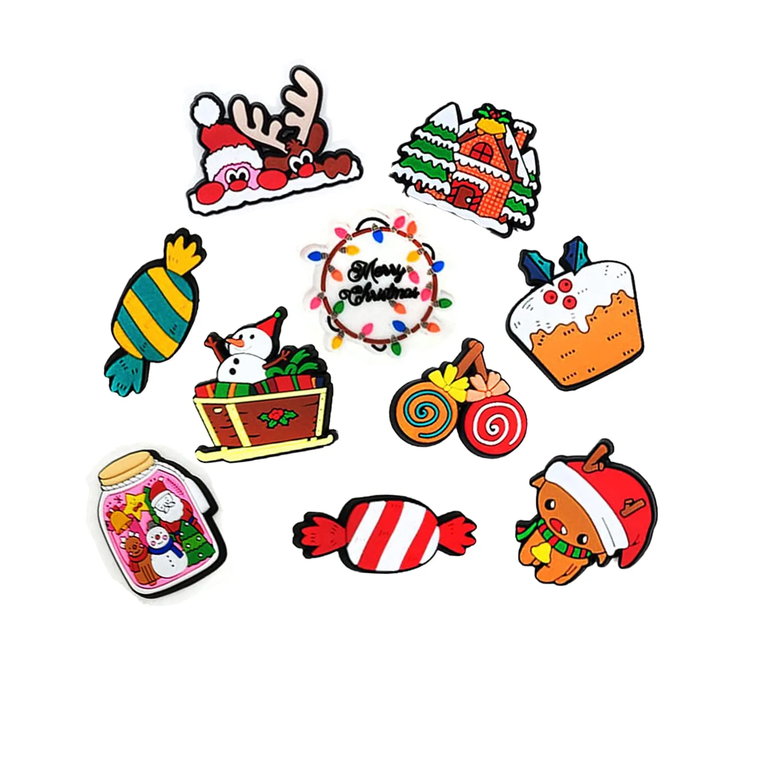 christmas shoes decoration charms for clog clog decoration cartoon charms accessories for boy girl kids adult men women party holiday gifts