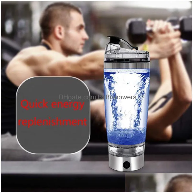 Usb Rechargeable Electric Protein Shaker Bottle - Portable Mixer