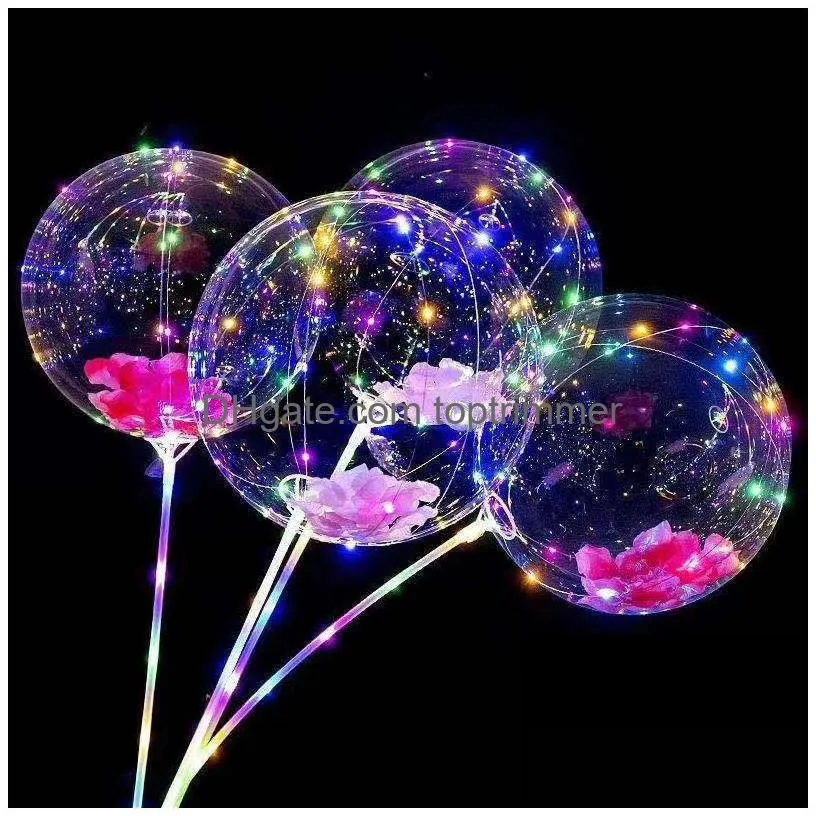 party decoration multicolor color led balloons novelty lighting bobo ball wedding balloon support backdrop decorations light baloon weddings night