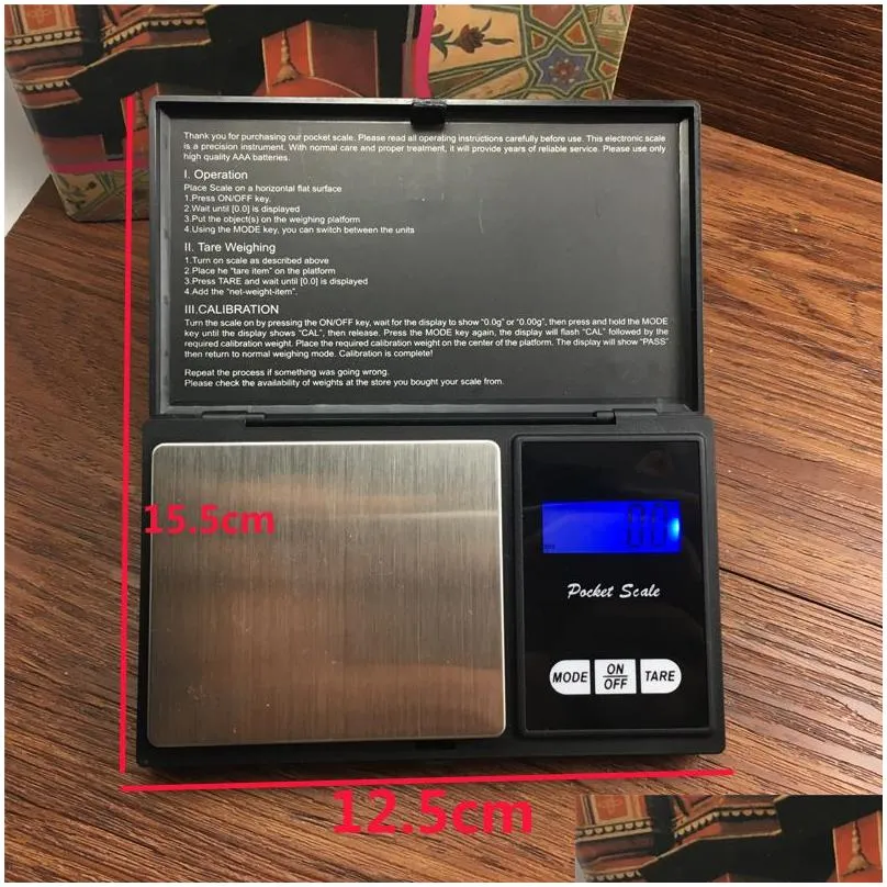 Weighing Scales Wholesale Mini Pocket Digital Scale Sier Coin Gold Diamond Jewelry Weigh Nce Weight Scales 200G/0.01G Office School Bu Dhxfu